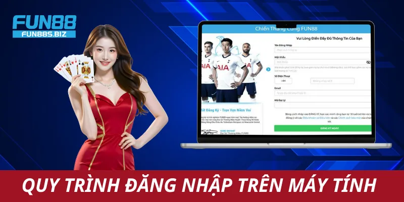 Hướng dẫn đăng nhập Fun88 trên máy tính